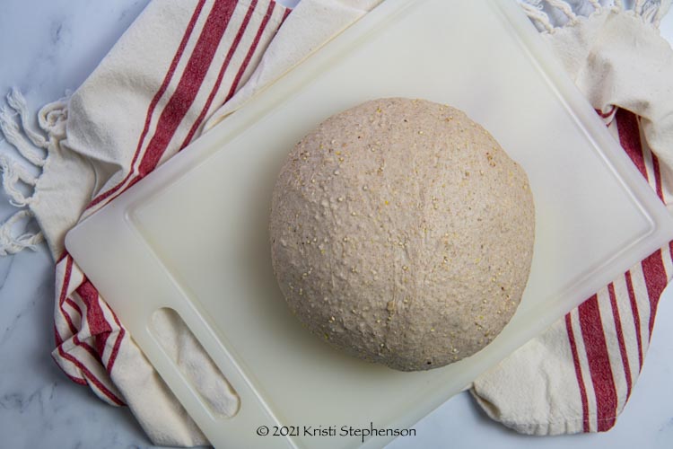 sourdough bulk dough ready for first rise